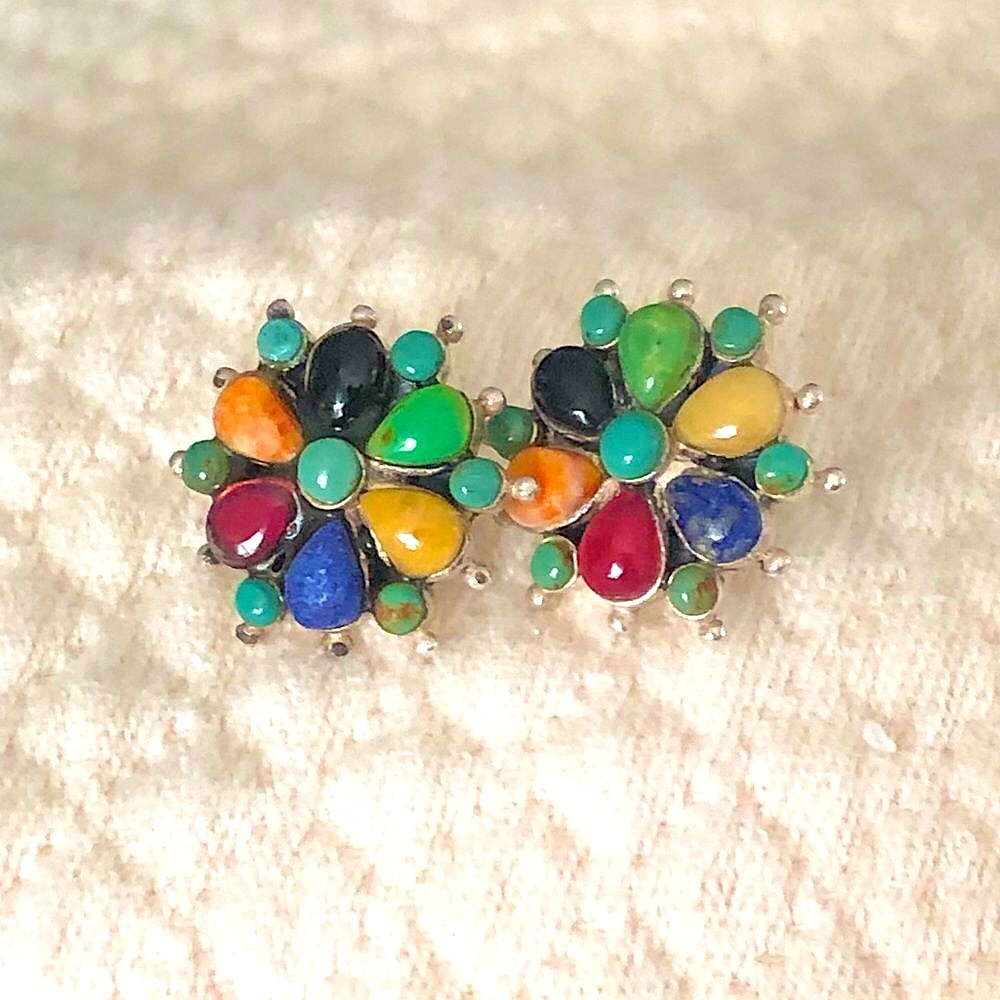 Barse Multi-Gemstone Sterling Silver Earrings - image 6